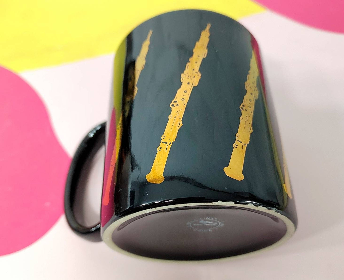 2001 Albert Elovitz 22kt Gold Plated Flute design Mug