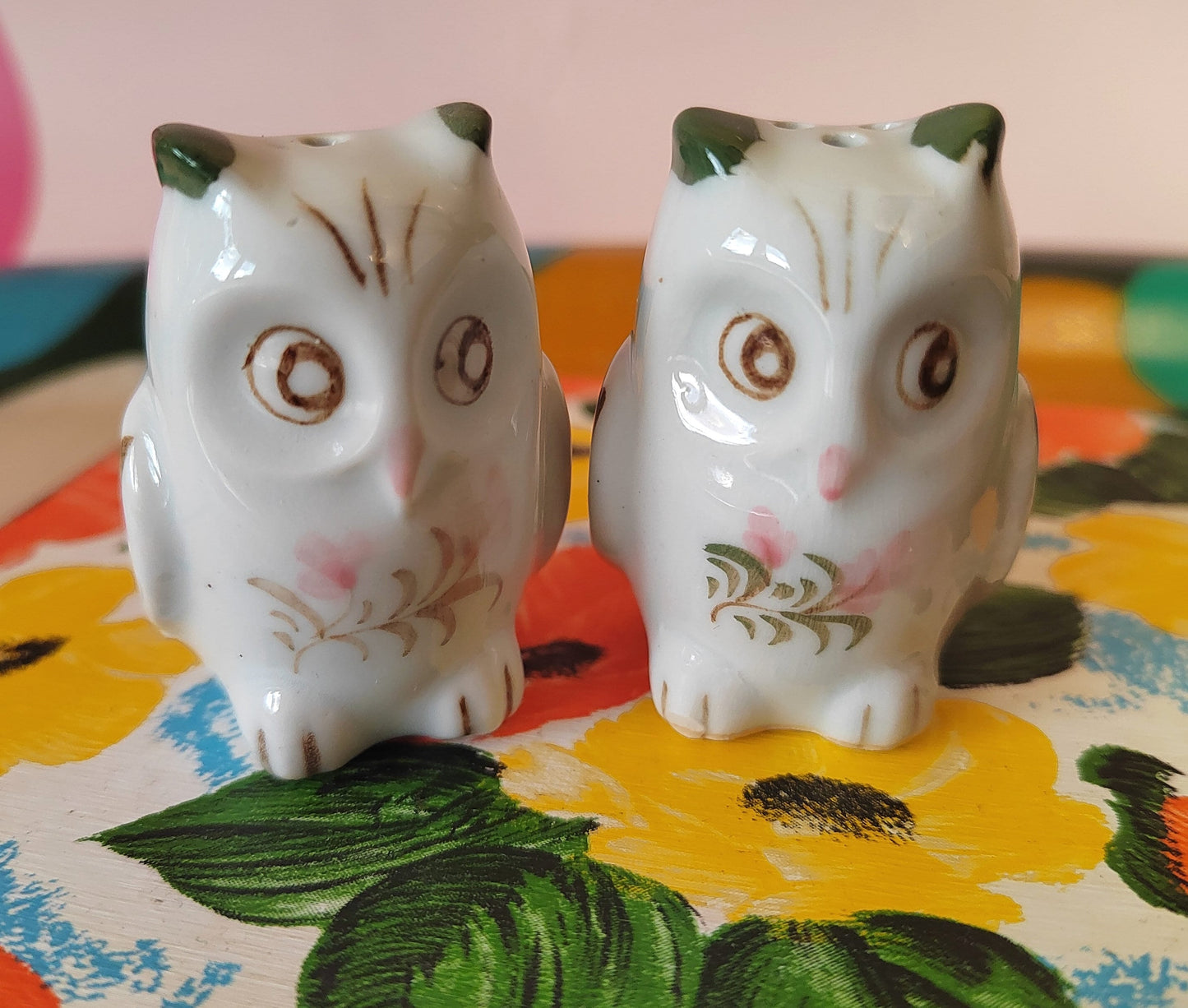 Vintage Small Owls Salt and Pepper Shakers