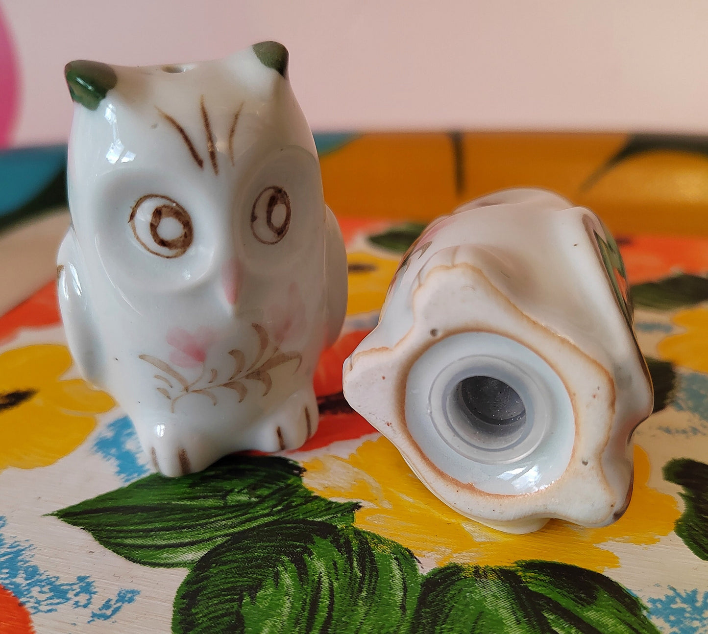 Vintage Small Owls Salt and Pepper Shakers