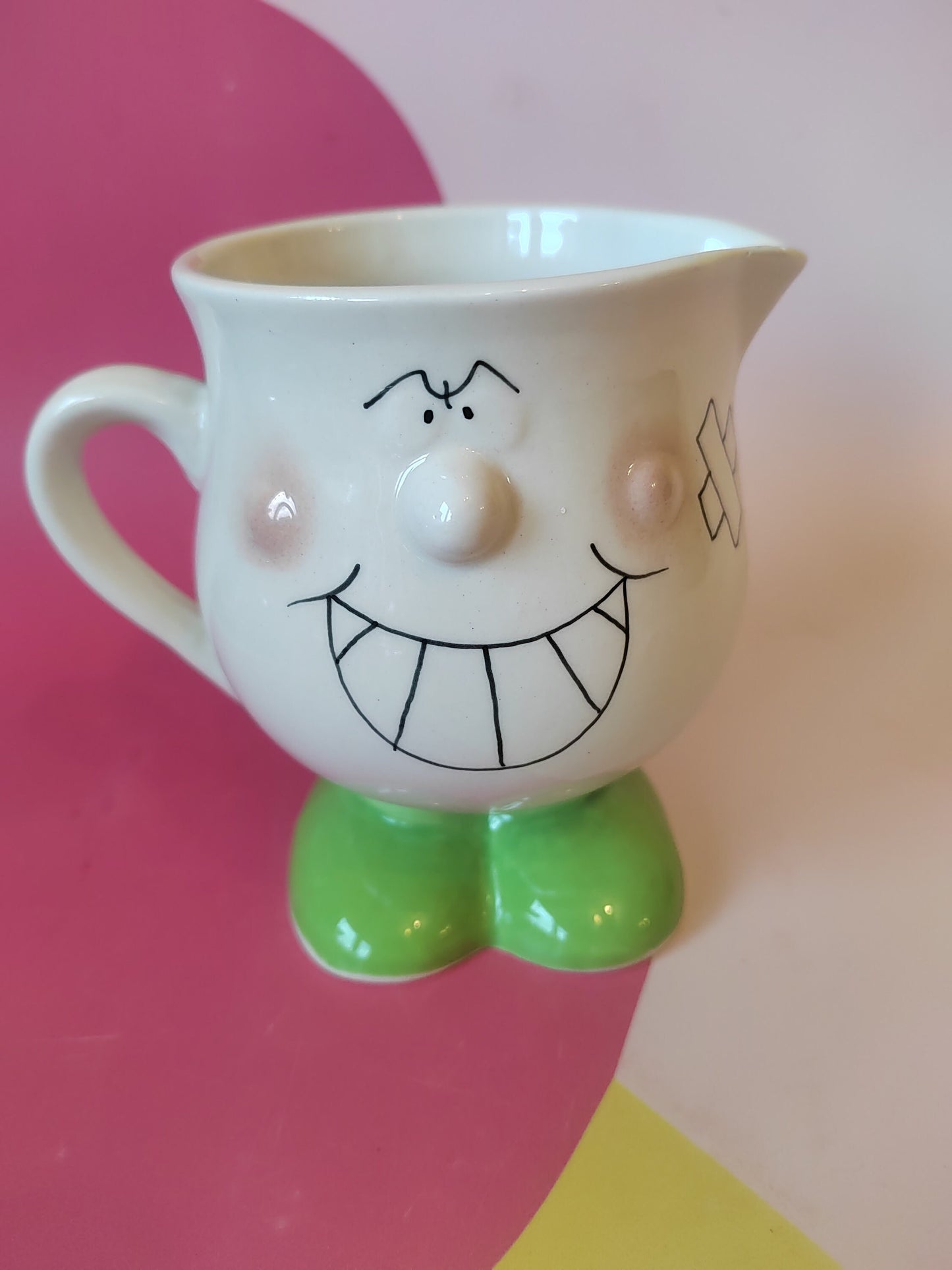 90's smiley face fun milk jug