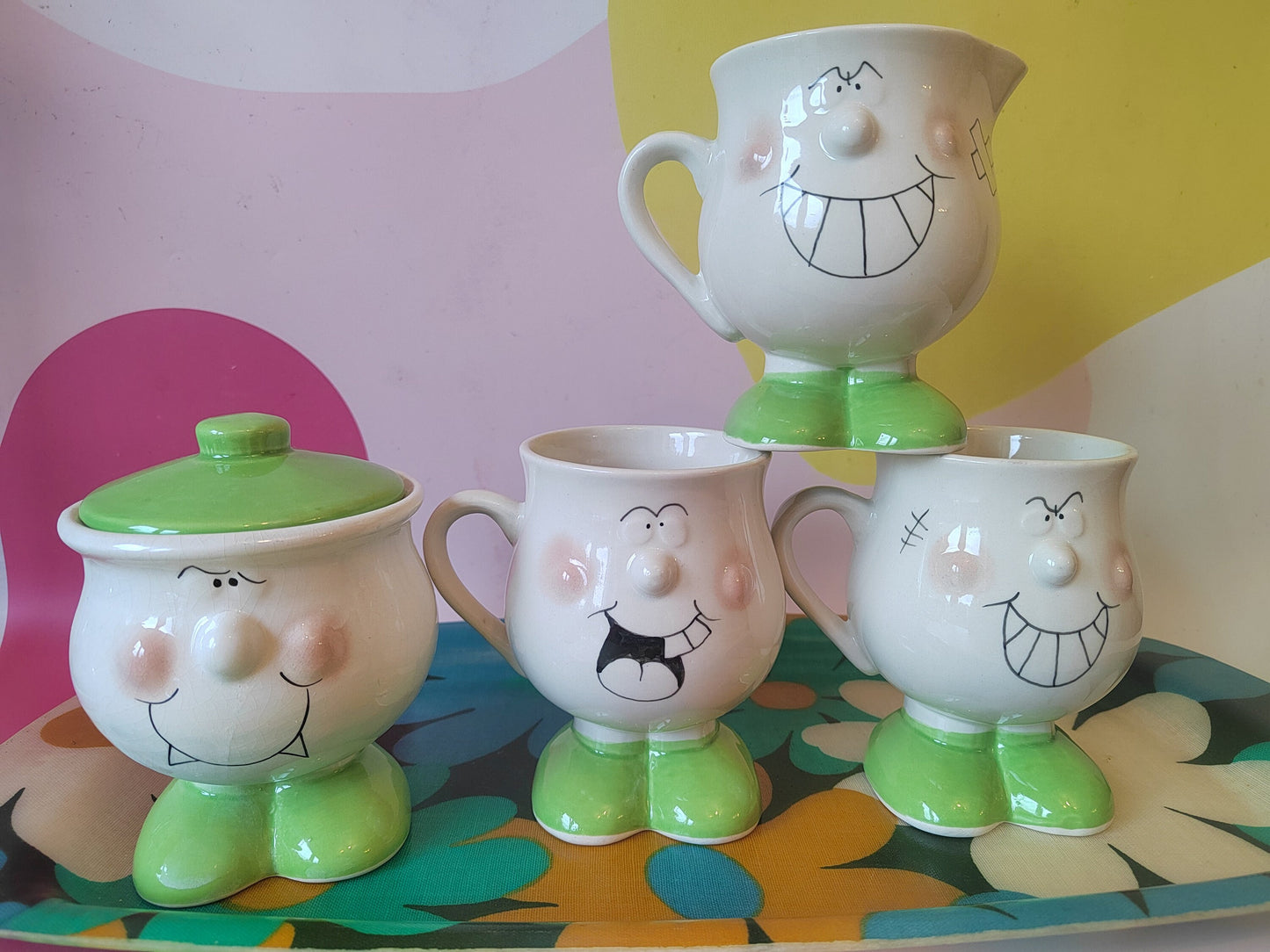 90's smiley face fun milk jug