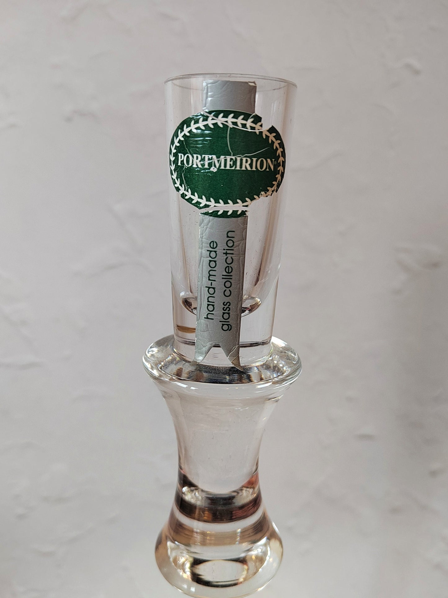 Vintage Portmeirion Tall Glass Candlestick Holder