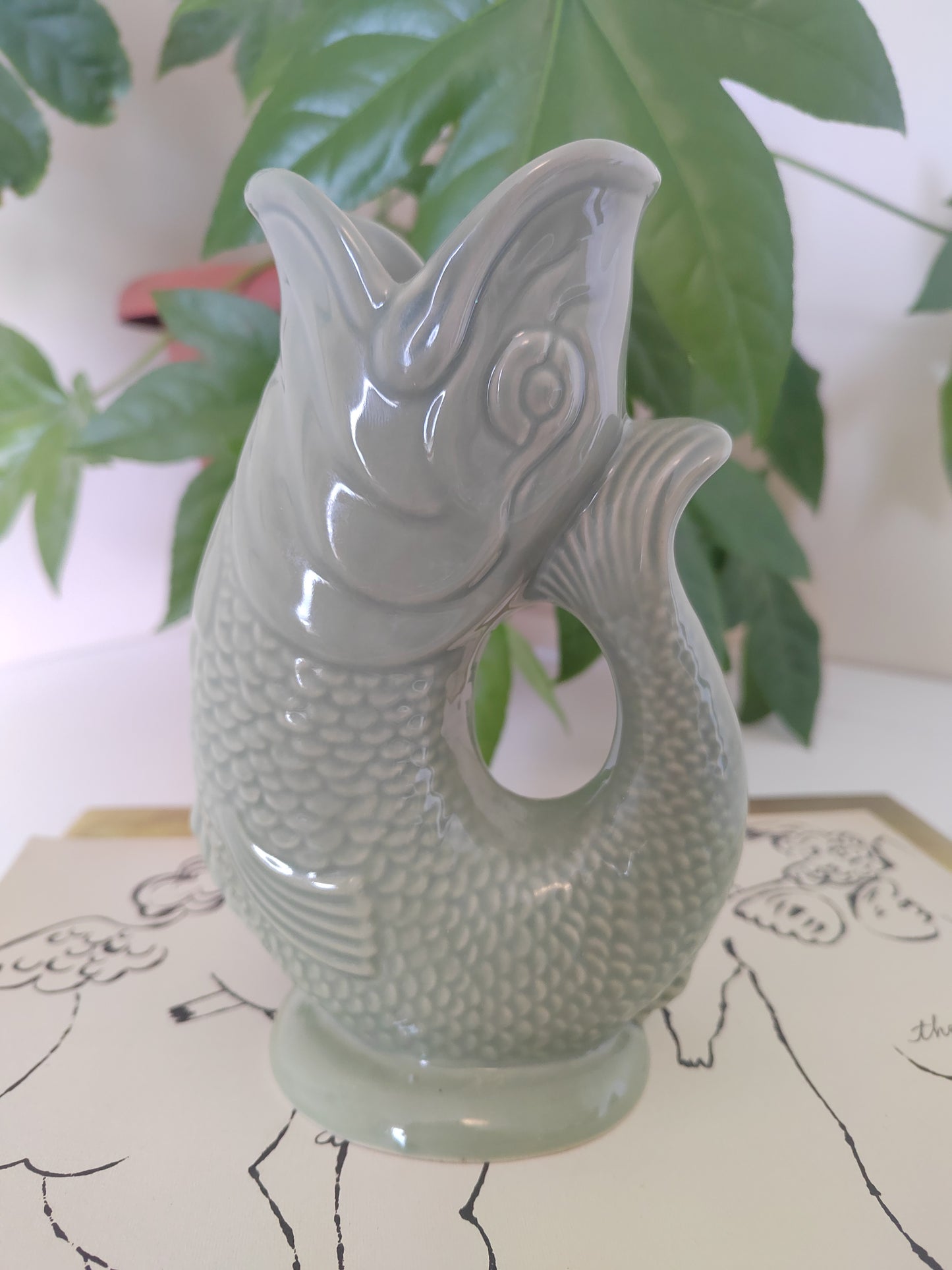 Beautiful Sage Green Mini Glug Jug