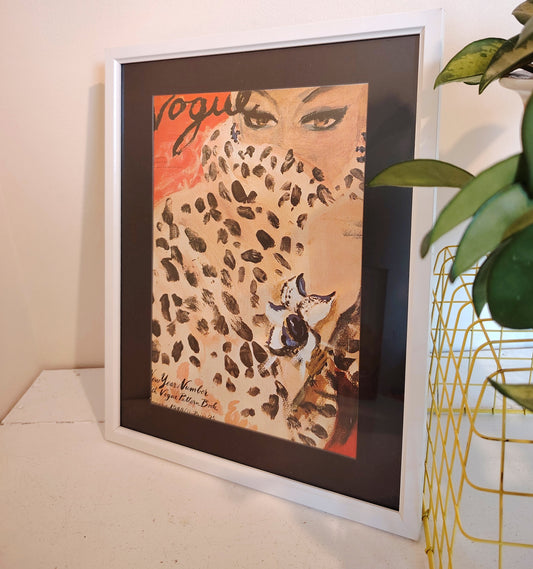 Framed Vintage 1940s Vogue Cover Print