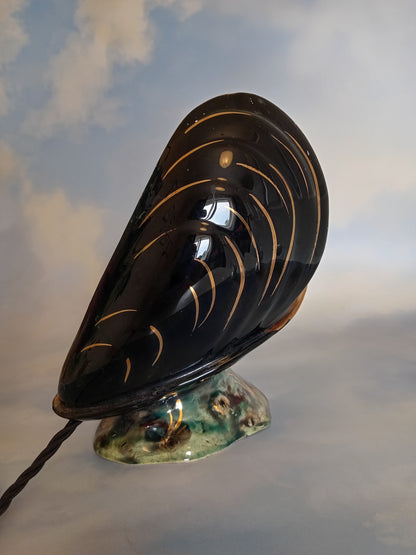 1950s Valluris Mussel Shell Lamp