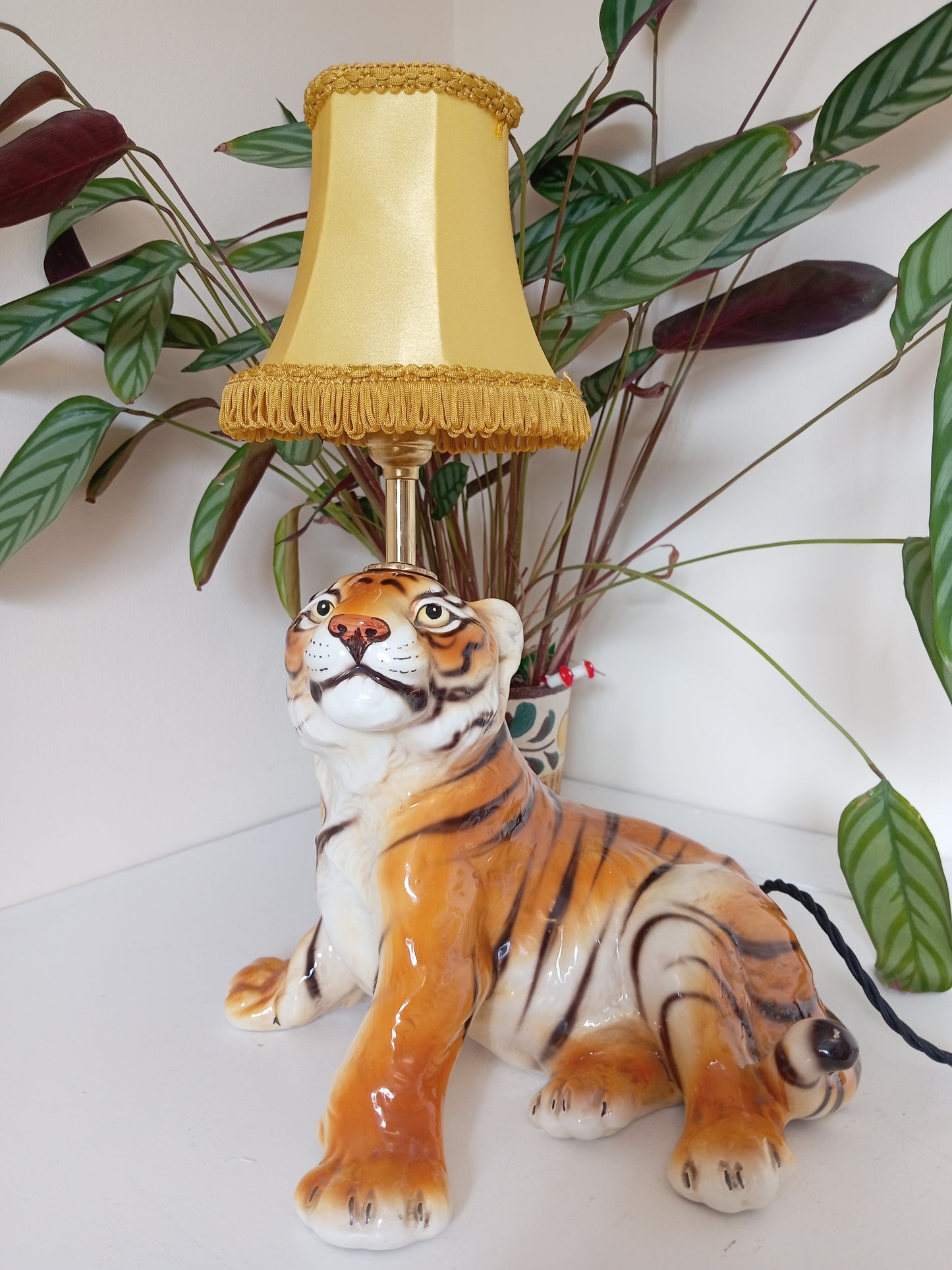 Upcycled Tiger Cub lamp