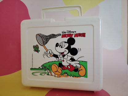 Vintage 80's Mickey Mouse Plastic Lunchbox