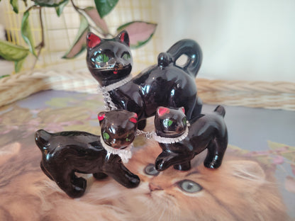 Vintage Lucky Cat and Kittens