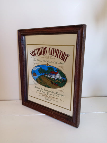 Vintage Southern Comfort Picture Mirror