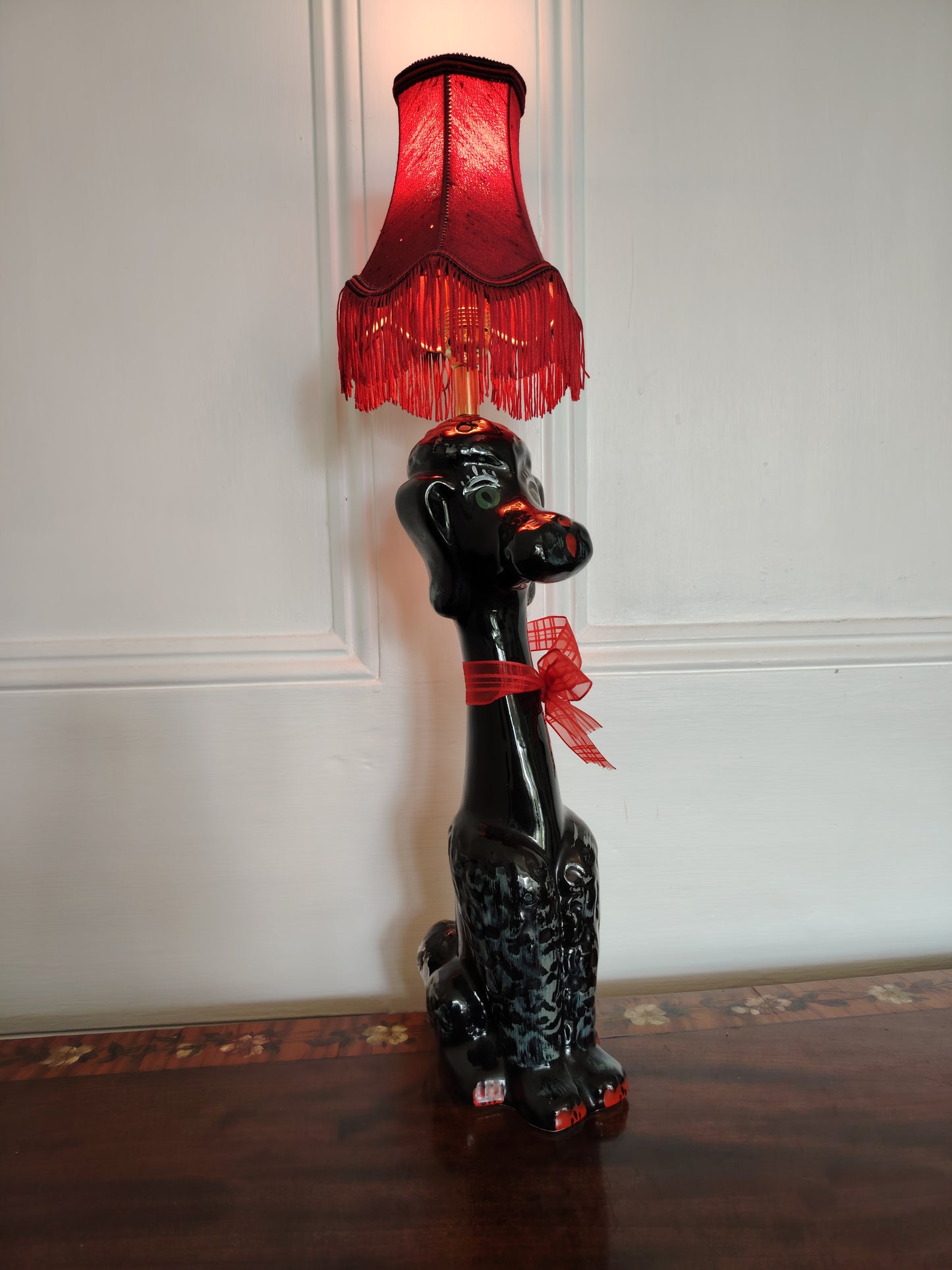 Vintage Reworked Poodle Lamp