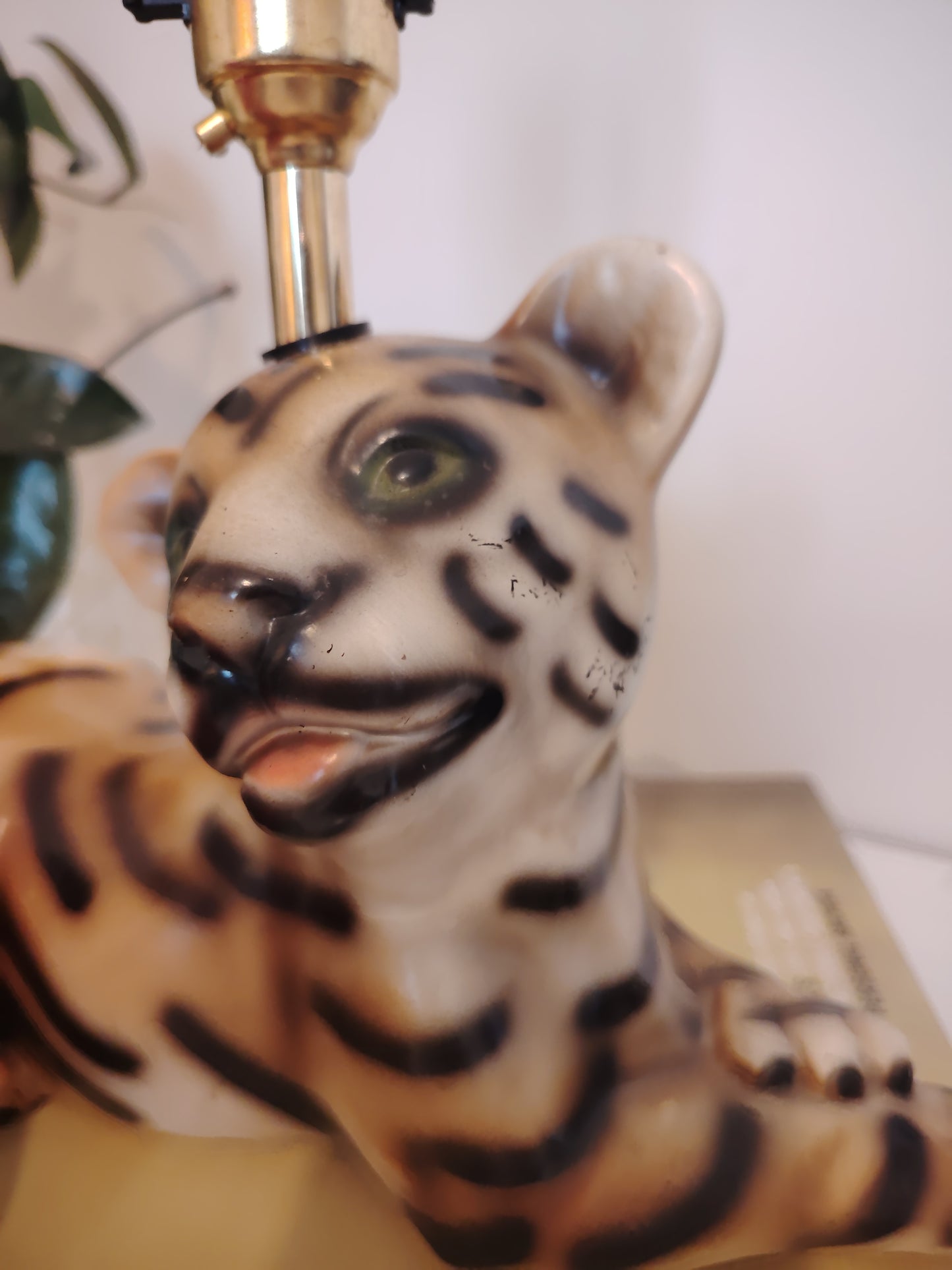 Upcycled Lying Tiger Cub Lamp