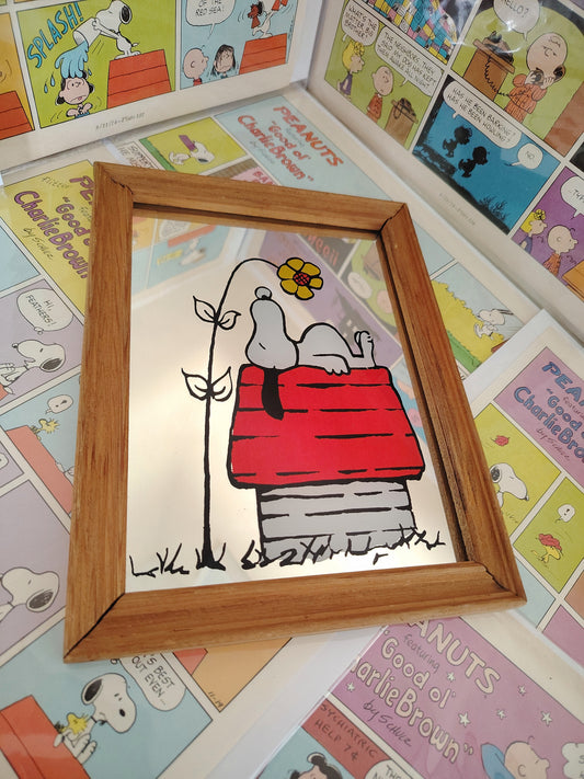 Vintage Small Sized Snoopy Picture Mirror ❤️