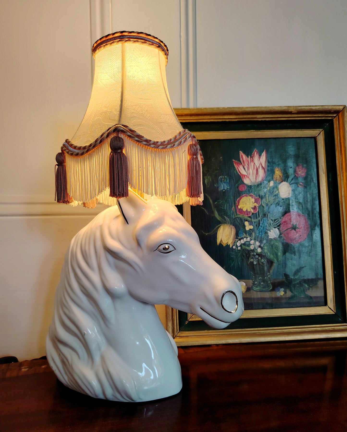 Vintage Reworked Horse Head Lamp