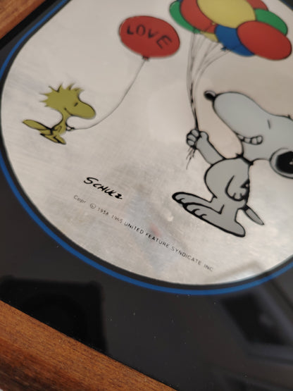 Vintage Snoopy and Woodstock Balloons Picture Mirror