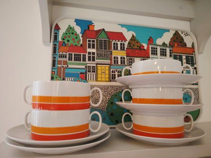 Set of 5 Mid Century Soup bowls by Thomas Germany