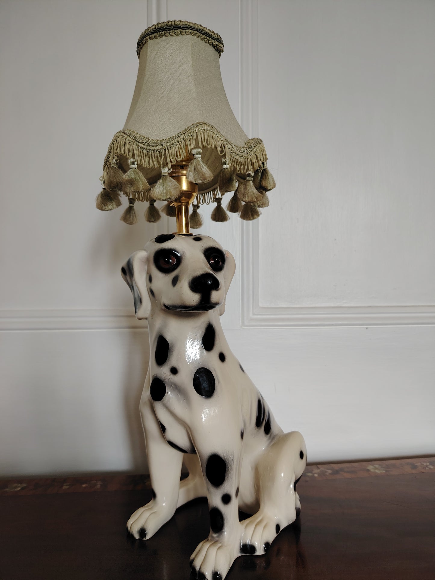 Vintage Reworked Dalmatian Lamp