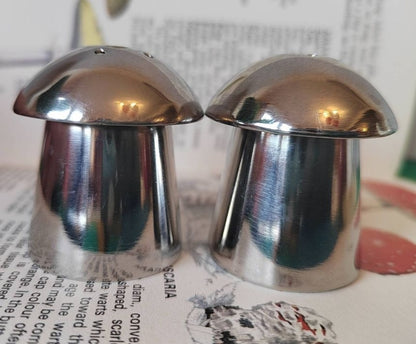 Pair of Danish Silver Toadstool Salt and Pepped Shakers