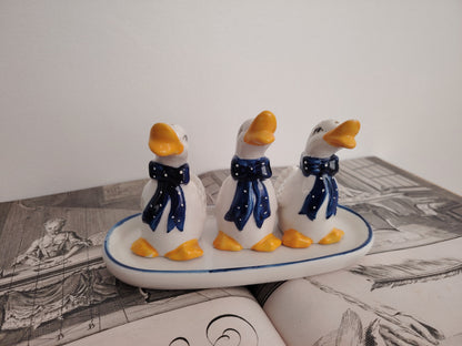 Trio of Silly Geese/ Ducks Cruet set