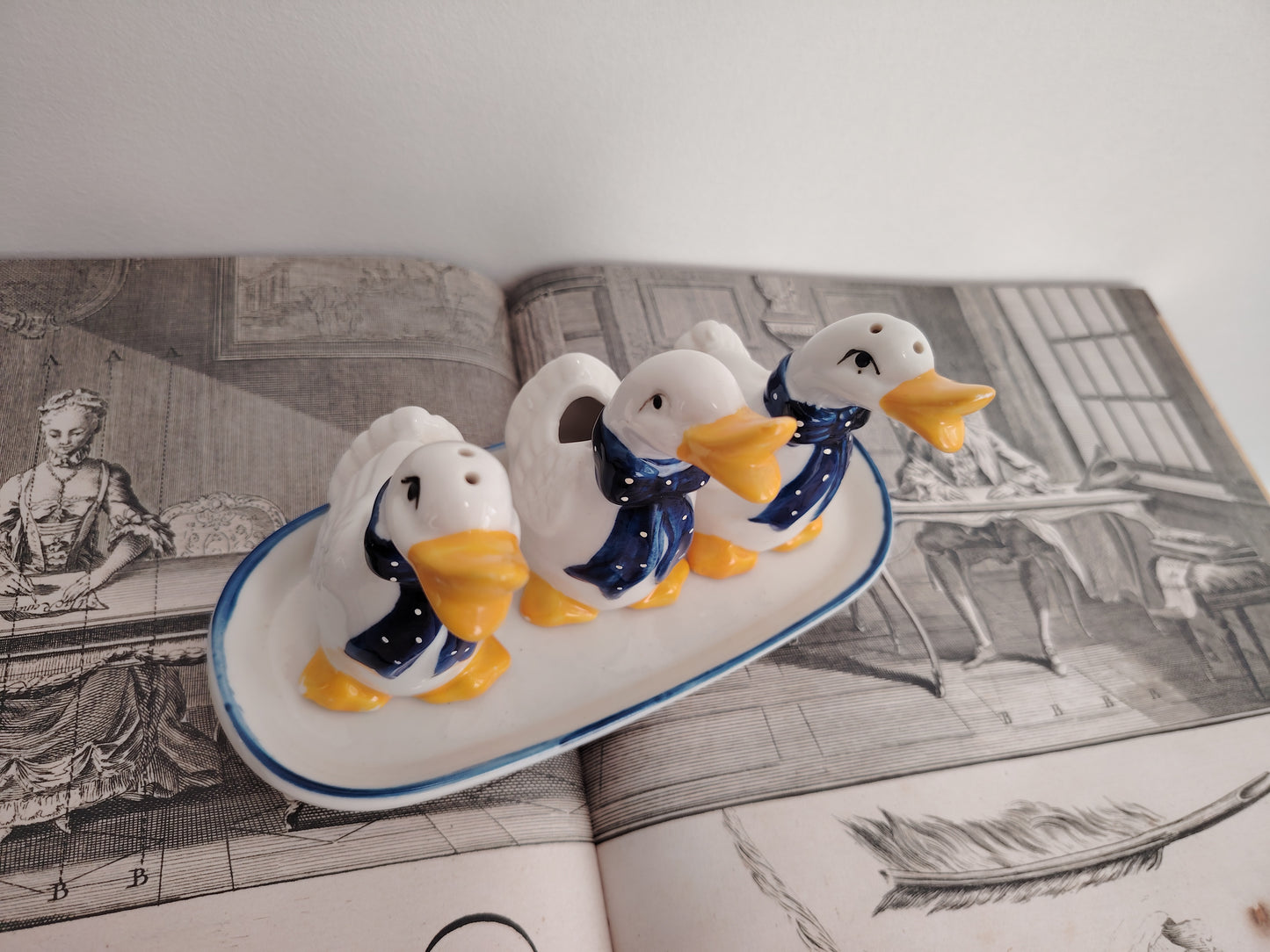 Trio of Silly Geese/ Ducks Cruet set