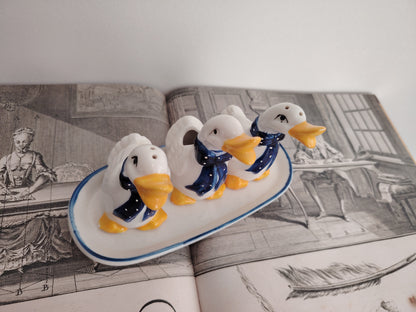 Trio of Silly Geese/ Ducks Cruet set