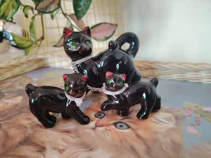 Vintage Lucky Cat and Kittens