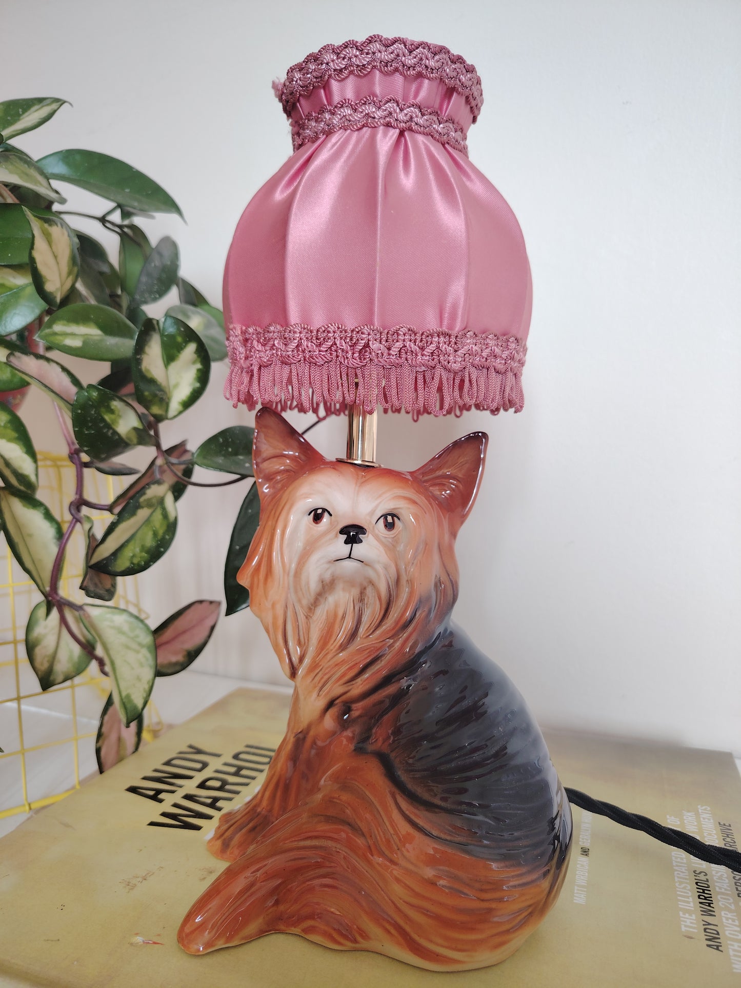 Vintage Upcycled Yorkshire Terrier Lamp