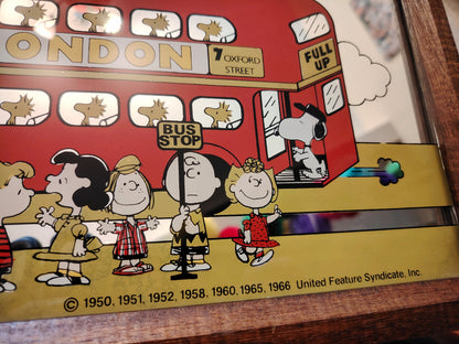 Rare Vintage 1960's Snoopy London Bus Picture Mirror