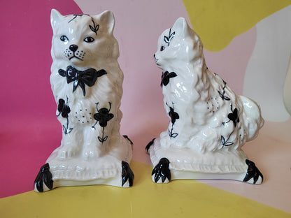 Pair of Vintage Mantle Cats