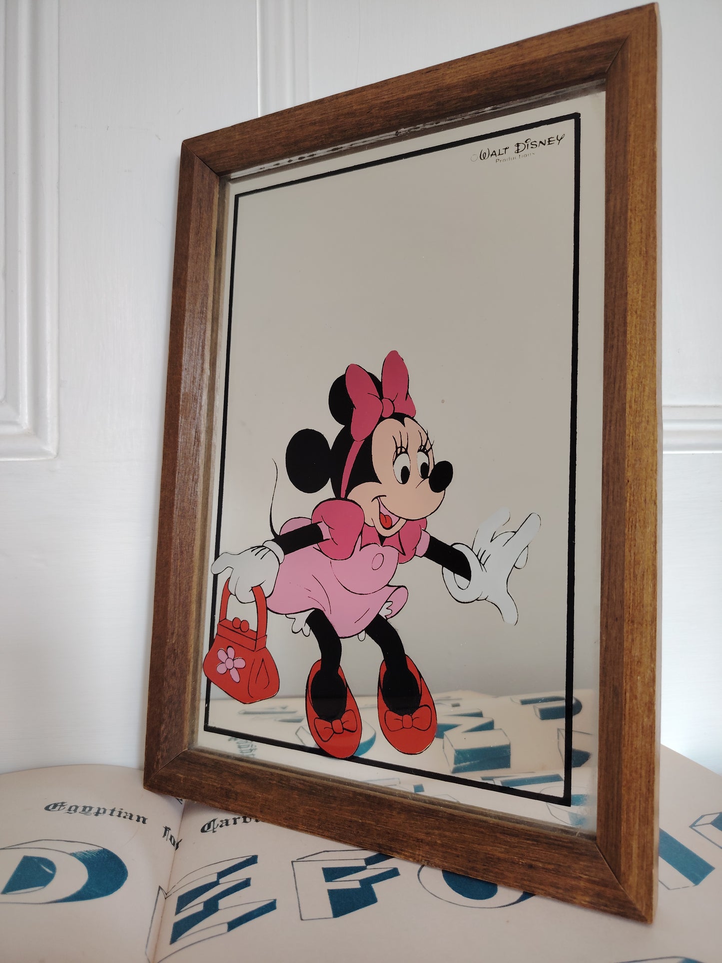 Vintage 1970's Minnie Mouse Picture Mirror