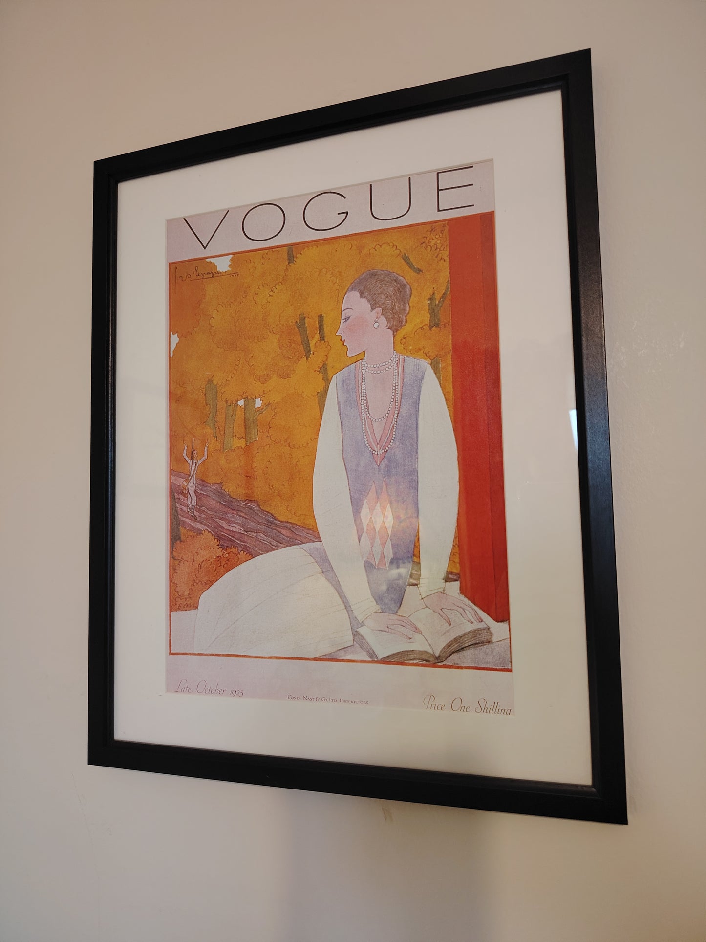 Framed Vintage 1925 Vogue Cover Print