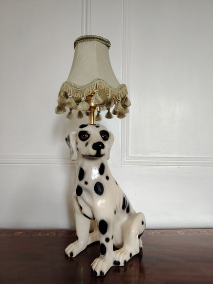 Vintage Reworked Dalmatian Lamp