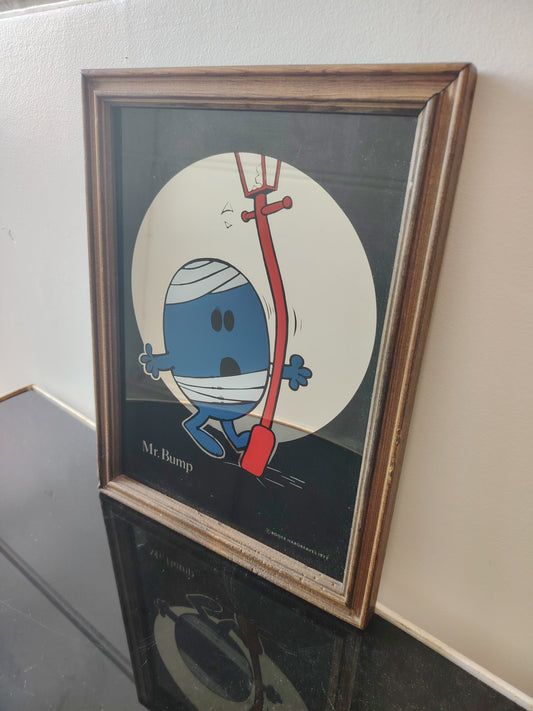 Vintage 70's Mr Bump Picture Mirror