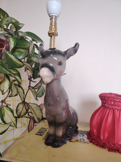 Vintage Reworked Donkey Lamp