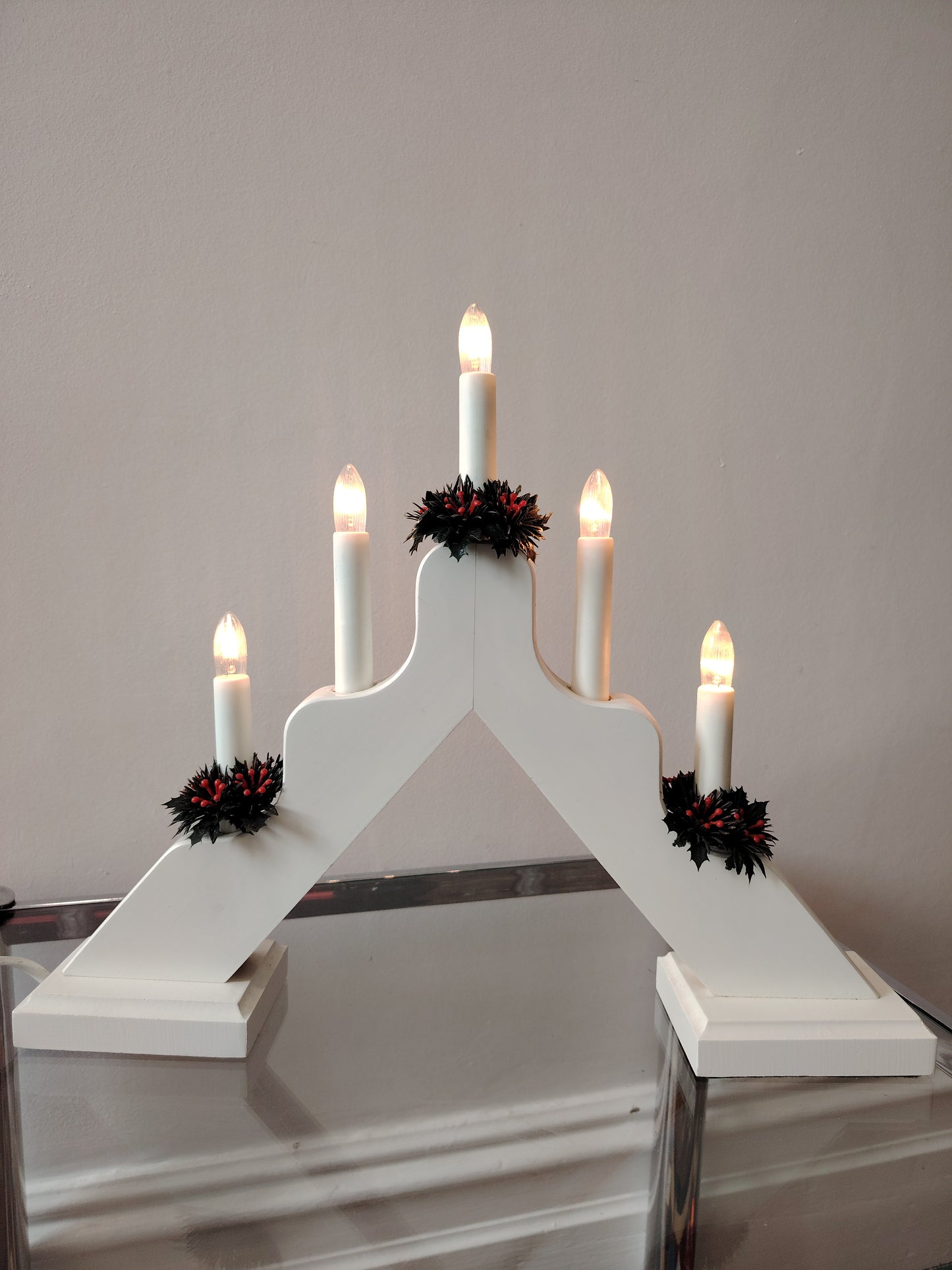 Vintage 70's Swedish Christmas Candle Bridge