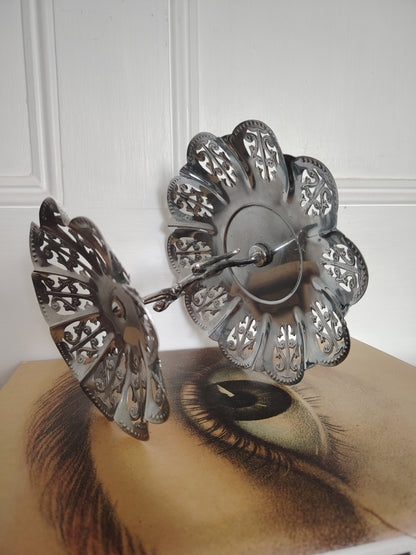 Art Deco Style Nude Lady Chrome Cake Stand