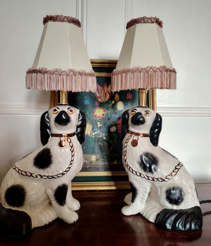 Pair of Vintage Reworked Pot Dog Lamps