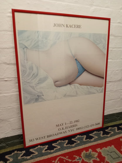 1980's John Kacere Framed Exhibition Poster