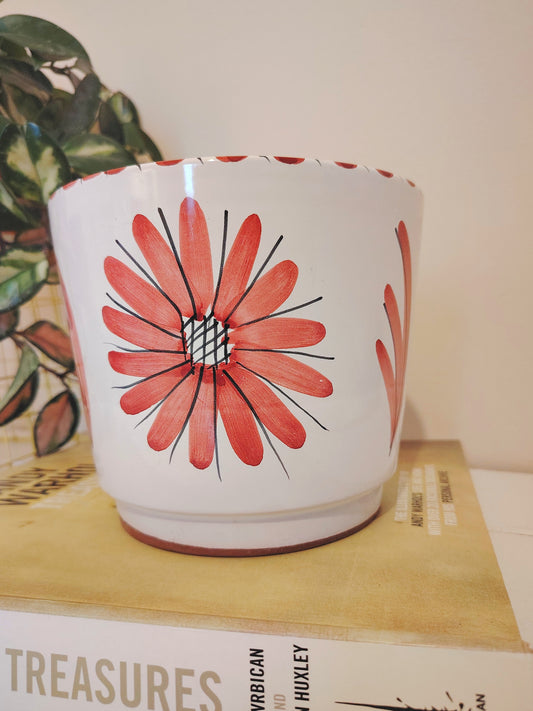 Pretty vintage Norwegian Flower design plant pot