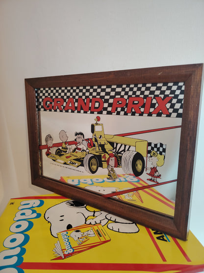 Vintage Snoopy and The Gang "Grand Prix" Mirror