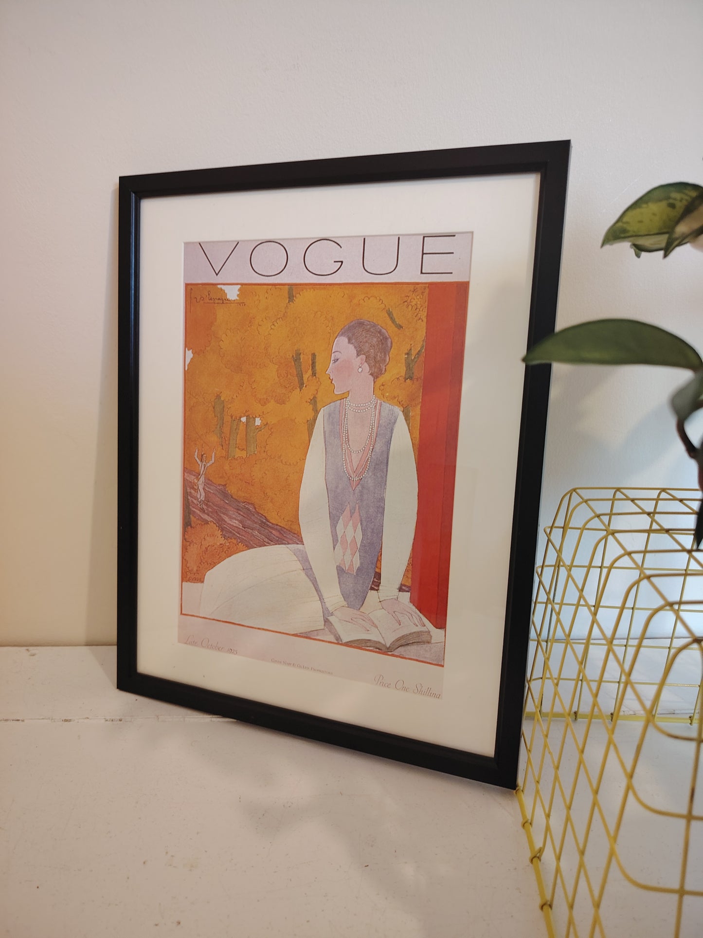 Framed Vintage 1925 Vogue Cover Print
