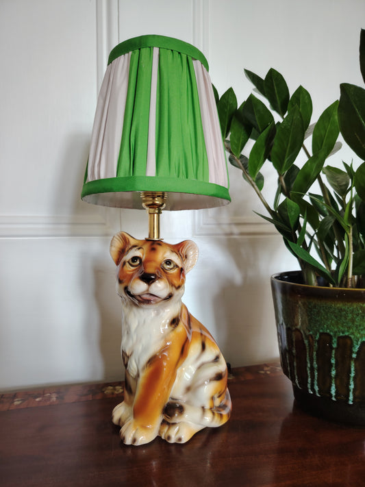 Reworked Mid-Century Small Tiger Cub Lamp Green shade 💚