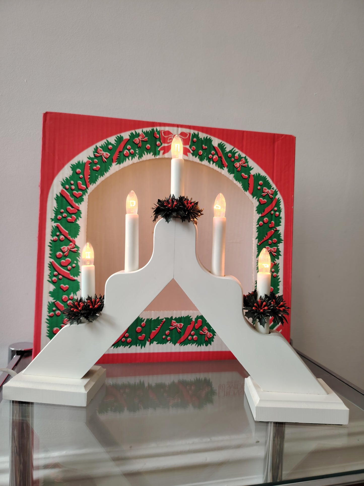 Vintage 70's Swedish Christmas Candle Bridge