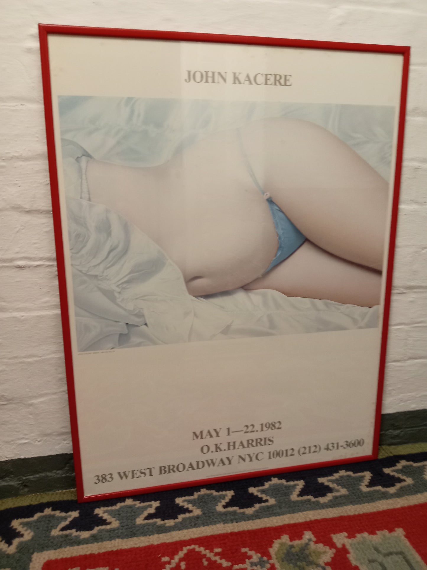 1980's John Kacere Framed Exhibition Poster