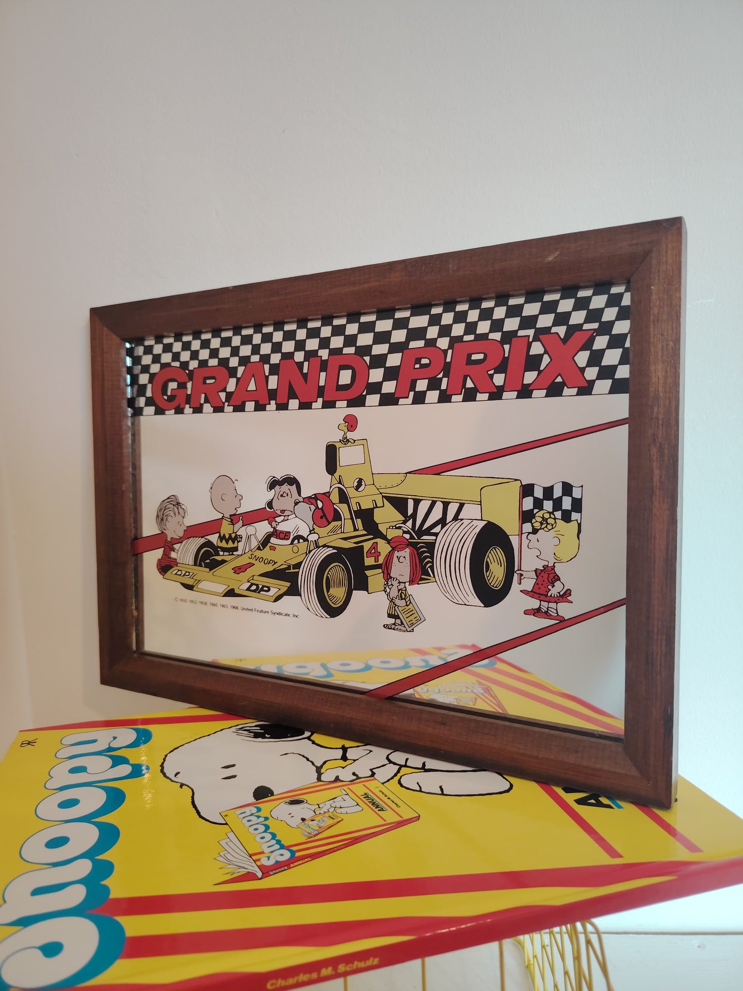 Vintage Snoopy and The Gang "Grand Prix" Mirror