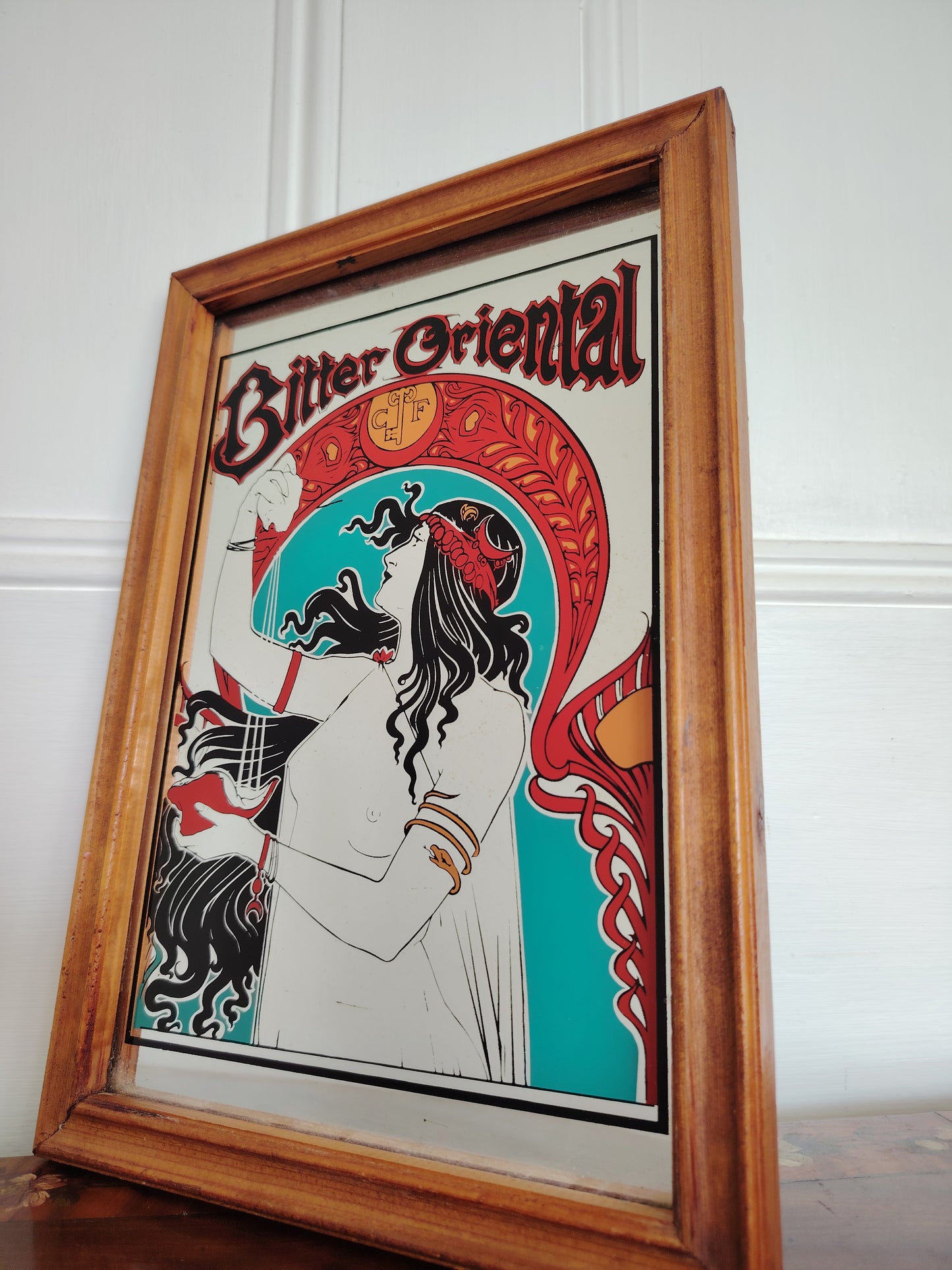 Rare 60's "Bitter Oriental" Picture Mirror