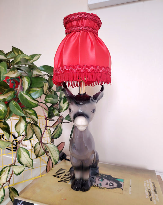 Vintage Upcycled Donkey Lamp