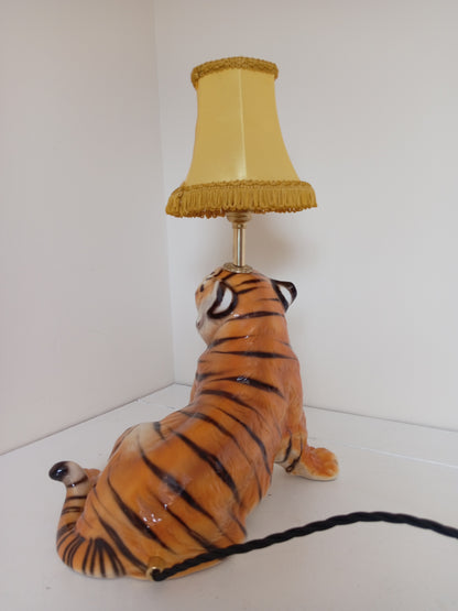 Upcycled Tiger Cub lamp