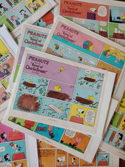 Vintage Snoopy Original Comic Strip Pages, Lucky Dip x3