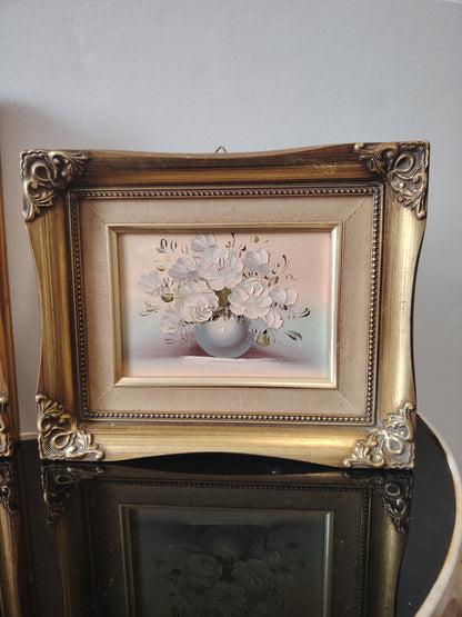 Pair of Vintage Original Oil Paintings