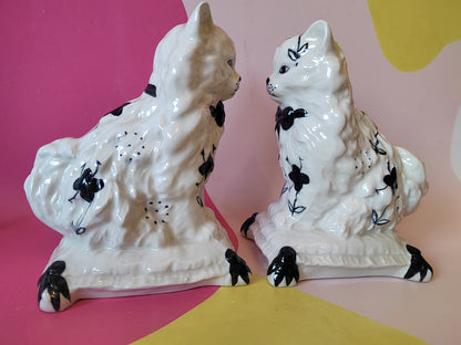 Pair of Vintage Mantle Cats